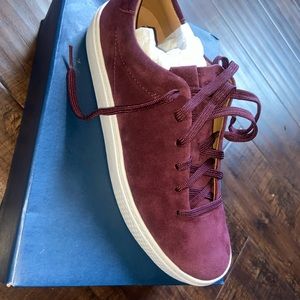 Polo Ralph Lauren Maroon Suede Sneakers never worn NWT
